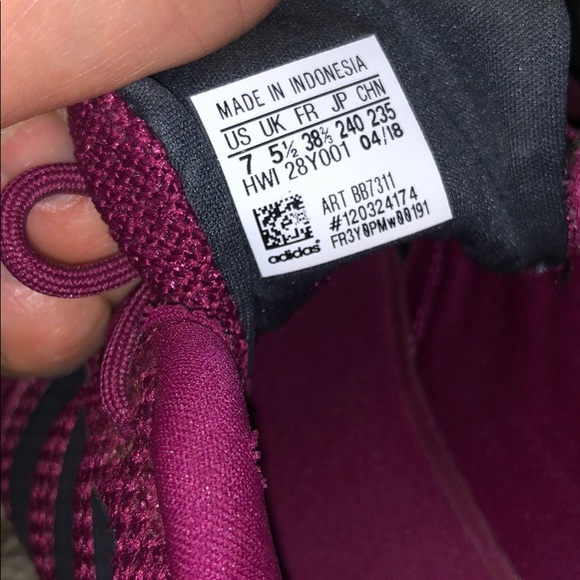 Adidas Magenta Cloudfoam Sneakers - Picture 2 of 3